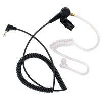 KENMAX 2.5 MM Listen Only Acoustic Tube Earpiece Earphones MIC Speaker with Coiled Cord for Walkie Talkie Radio