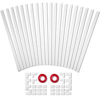 314" One-Cord Cable Concealer, PVC Mini Cord Cover, Paintable Raceway Kit for Hiding a Single Ethernet Cable, Speaker Wire, Floor Lamp Cord - 20X L15.7in W0.59in H0.4in, 2Pack