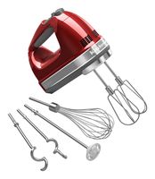 KitchenAid KHM926CA 9-Speed Digital Hand Mixer with Turbo Beater II Accessories and Pro Whisk - Candy Apple Red