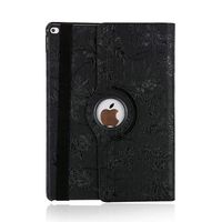 elecfan Case for iPad Air 9.7 inch 360 Degree Rotating Stand PU Leather Floral Case Protective Flip Folio Cover for Apple 9.7 Inch iPad Air - Black