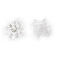 RJ45 8P8C CAT6 Connectors - End Pass Through Ethernet RJ-45 Gold Plated Network Cable Clamshell, Connector EZ One-Piece High Performance RJ45 Modular Plug (Cat6 50 Pcs + 50 pcs Strain Relief)