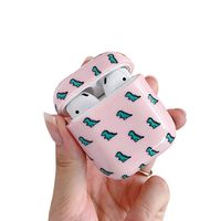 ICI-Rencontrer Super Fashion Bright Colorful Airpods Case For Airpods Pro Creative Portable Hard Plastic Anti-Scratch Shockproof Waterproof Wireless Headphone Protective Case Dinosaurs
