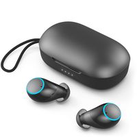 Wireless Earbuds, Aufo Bluetooth Headphones Bluetooth 5.0 Lightweight Earphones in-Ear Transparency Mode, Touch Control, IPX7 Waterproof, One-Step Pairing, Built-in Mic, Wireless Charging Case, Black