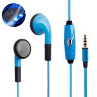Sport Headset,AutumnFall Glow In The Dark Stereo Blocking LED Flash Light In-Ear Earbud Earphone (Blue)