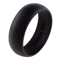 Honor Eternity Ring Men Silicone Ring Premium Grade Wedding-Bands for Active Men, Athletes, Comfortable Fit Jet Black (Jet Black, 11)