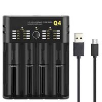 Universal Battery Charger for 18650 26650 AA AAA RCR123 18500 14500 10440 Rechargeable Lithium Liion Nimh Nicd Battery (Q4)