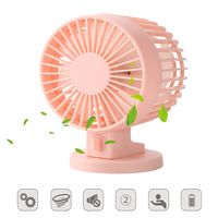 elecfan Small Personal Fan with 2 Adjustable Speeds, Mini Desk Fan, USB Cooling Fan with Double Leaf, Prevent Heat Stroke, Portable Mute Fan for Bed Dorm Room Office Desktop - Pink