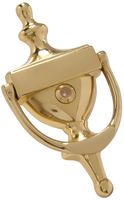Hardware Essentials Bright Brass Door Knocker with Viewer7in