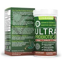 Life & Food Ultra Probiotic 50 Billion CFU w/ Sunfiber Prebiotics - Once Daily Time Release Caps, Moisture Protection Packaging