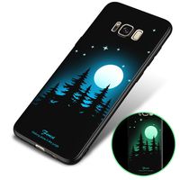 bangcool Samsung Galaxy S8 Case Ultra Slim Glow in The Dark Shockproof Tempered Glass Protective Phone Cover for for Samsung Galaxy S8