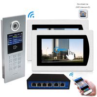 7" WiFi IP Video Door Phone Intercom,Wire Door Bell Building Security Access Control System,Touch Screen Password/IC Card,Support Remote Unlocking,Recording,Snapshot