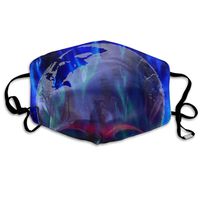 Awesome Skull in Blue Dust Mask,Washable and Reusable Cleaning Gardening Outdoor Activities Warm Windproof Mask