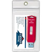 StoreSMART - USB Flash Drive/Memory Cards & Business Card Holders 25-Pack - Zip-Top and Hang Hole - Open Short Side (R3578ZIPS-FLASH-25)