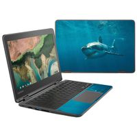 Mightyskins Skin Compatible with Lenovo 300e Chromebook 11.6" (2018) - Shark | Protective, Durable, and Unique Vinyl Decal Wrap Cover | Easy to Apply, Remove, and Change Styles | Made in The USA