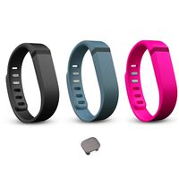 Original Fitbit Flex Replacement Wristband Bands with Metal Clip, Set of 3 with 1 Metal Clip, Small