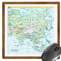 3dRose LLC 8 x 8 x 0.25 Inches Mouse Pad, Modern Map of Asia (mp_119775_1)