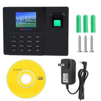 Biometric Fingerprint Attendance Machine, 2.8"TFT LCD Fingerprint Employee Checking-in Recorder Time Clock System 100-240V(US)