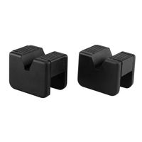 XuSha Universal Jack Pad Cross Slotted Frame Rail Floor Jack Rubber Pad for Pinch Weld Side Frame Rail Protector Puck/Pad Adapter Black (2 Pack Jack Stand Pads)