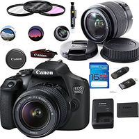 Canon EOS 1500D/Rebel T7 DSLR Camera with EF-S 18-55mm f/3.5-5.6 IS II Lens - Deal-Expo Accessories Bundle