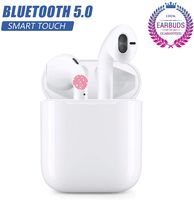 YFMALL Truly Wireless Bluetooth 5.0 Earbuds Noise Reduction Headphones Hi-Fi 3D Stereo Sound Built-in Mic Earphones in-Ear TWS Headsets Smart Touch Portable Charging Case