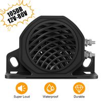 Car Back-up Alarm, 105 DB 12-80V Waterproof Industrial Heavy-Duty Backup Reverse Warning Alarm with Super Loud Beeper Tone Car Reversing Horn for Truck Van Freight Car Lorry Heavy Vehicles