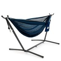 Vivere C9MESH-42 Hammock with Stand, Navy and Turquoise