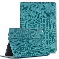 New iPad 9.7 Case 2018 Cover, TechCode Folio Case Cover Stand Premium PU Leather Smart with Auto Sleep/Wake Feature Case Cover for 2017/2018 New iPad 9.7 Inch (2017 new ipad 9.7 inch, Blue)