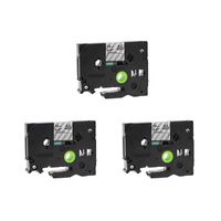 NineLeaf 3 Pack Replacement White on Clear Laminated 12mm Label Tape Compatible for Brother TZ135 TZe135 TZe 135 TZ-135 for P-Touch PTD400 PT-H110 PTD600 PTD600VP PT-P750W PT-D210 PT-H100 Label Maker