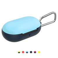 [Upgrade] Galaxy Earbuds Case Cover, Thin fit Full Body Protection, Accessories Skin, Waterproof, Anti-Scratch and Anti-Lost, Hard Protective Case for Samsung Galaxy Buds with Keychain (Blue & Navy)