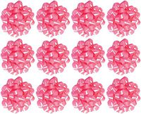 The Gift Wrap Company  Decorative Confetti Gift Bows, Large, Pink, pack of 12
