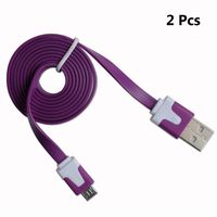 YCDC USB Cable 3.2ft Purple, USB 2.0 to Micro USB Cable, Quick Charge and Data Sync for Smartphones Samsung HTC 2Pcs