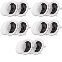 Acoustic Audio CS-IC63-5PR 300 Watt 6.5" 3-Way Home Theater In-Wall/Ceiling Speakers (5-Pair)