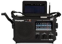 Kaito KA500L 4-Way Powered Emergency AM/FM/SW NOAA Weather Alert Radio with Solar,Dynamo Crank,Flashlight and Reading Lamp, with Larger Battery and Solar Panel, Black