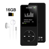 MP3 Player, Dyzeryk Music Player with 16GB Micro SD Card, Support Speaker, Photo Viewer, Video Play, FM Radio, Voice Recorder, E-Book Reader, Supports up to 128GB