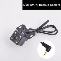 12-24V Auto Rear View Backup Camera 2.5mm AV-in for Car DVR Camcorder Black Box Recorder Dash Cam Dual Recording Aux Stereo GPS Tablet Video Input