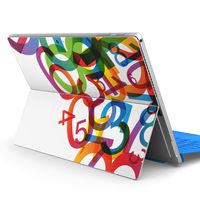 igsticker Ultra Thin Premium Protective Back Stickers Skins Universal Tablet Decal Cover for Microsoft Surface Pro 4/ Pro 2017/ Pro 6(2018) 001108 Digital　Colorful