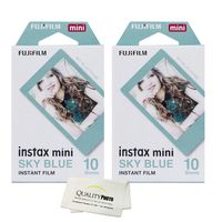 Fujifilm Instax Mini 8 & Mini 9 Instant Film 2-Pack (20 Sheets) Value Set for Fujifilm Instax Mini 8 & Mini 9 Cameras - Sky Blue