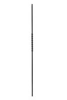 T02 - Iron Balusters - Single Twist - Hollow - 44 in X 1/2 in Square - Box of 15 (Satin Black)