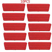 YH Living Microfiber Spray Mop Replacement Heads Pad for Wet/Dry Mops 15" Flat Mop Base Washable 16.5 x 5.5 Inch (10pcs)