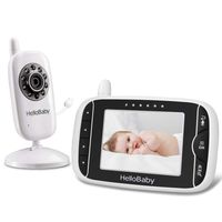 Video Baby Monitor with Camera and Audio | Keep Babies Safe with Night Vision, Talk Back, Room Temperature, Lullabies, 960ft Range and Long Battery Life