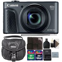 Canon Powershot SX730 HS Digital Camera (Black) with 24GB Accessory Bundle