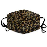 YUIOP Many Birds Grey Pattern Printed Mask Neutral Mask for Men and Women Polyester Dust-Proof Breathable Mask