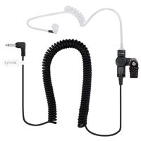 Syiniix 3.5mm Earpiece 1 pin Listen Only (Receive Only) Earphone,Surveillance kit Acoustic Tube Earpiece Headset, Compatible with Two Way Radios/Radio Speaker Mics Jacks