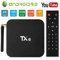 NewPal TV Box, TX6 Android 9.0 4G 32G Smart TV Box Support 2.4G/5G WiFi/BT4.2 Stream Media Player