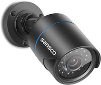 SANSCO HD 720P 1MP CCTV Security Bullet Camera, IR Cut Day Night Vision, 3.6mm Wide Angle Lens, Weather Proof Plastic Casing, Wired Surveillance Camera, Black