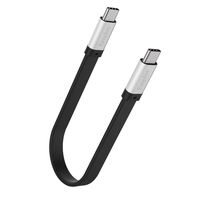 Thunderbolt 3.0 Cable USB C to USB C Short Cable 0.72ft, 3.1 Gen2 10Gbps 100W 4K Video Fast Data Transfer Charging Type C Male to Male Short Cable for Galaxy S9 S10, MacBook Pro, iPad Pro 2018