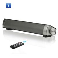 Sound Bar 10W Wired Soundbar and Wireless Bluetooth Speaker Audio Stereo Long-Standby for Smartphones Tablets Projector TV and Wireless Devices 2018 Update USB Powered(Black)