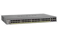 Netgear GSM7248P-100NES ProSafe M4100-50-POE+ Ethernet Switch - 48 Ports - Manageable - 4 x Expansion Slots - 10/100/1000Base-T - Yes - 4 x SFP Slots - 2 Layer Supported - Desktop, Rack-mountable