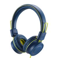 POWMEE M2 Kids Headphones Wired Headphone for Kids,Foldable Adjustable Stereo Tangle-Free,3.5MM Jack Wire Cord On-Ear Headphone for Children/Teens/Girls/School/Kindle/Airplane/Plane/ (Blue)