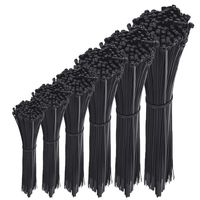 Deeram 600 Pack Adjustable & Durable Self-Locking Nylon Cable Zip Ties, 4/6/7/8/10/12Inch, 4mm Width, Black